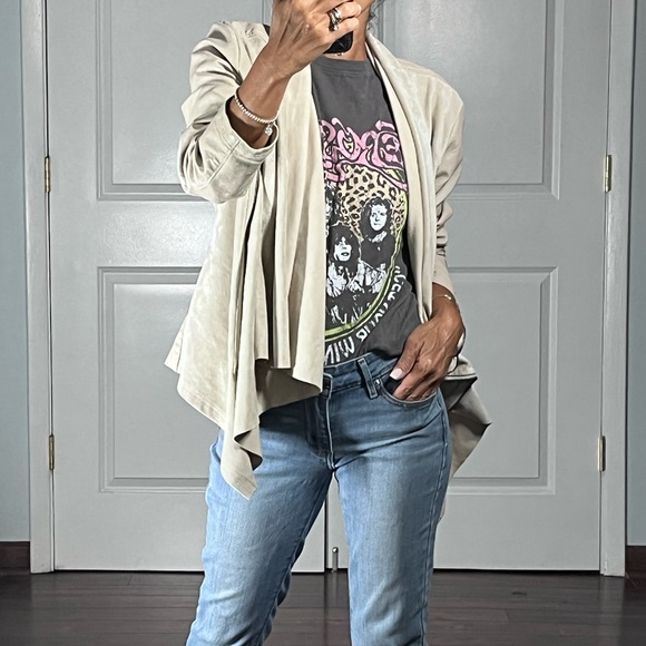 Blank NYC faux leather suede jacket size M - Picture 4 of 13